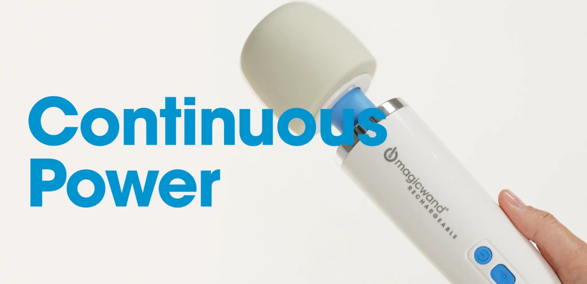 Continuous power highlighted on Magic Wand Rechargeable massager