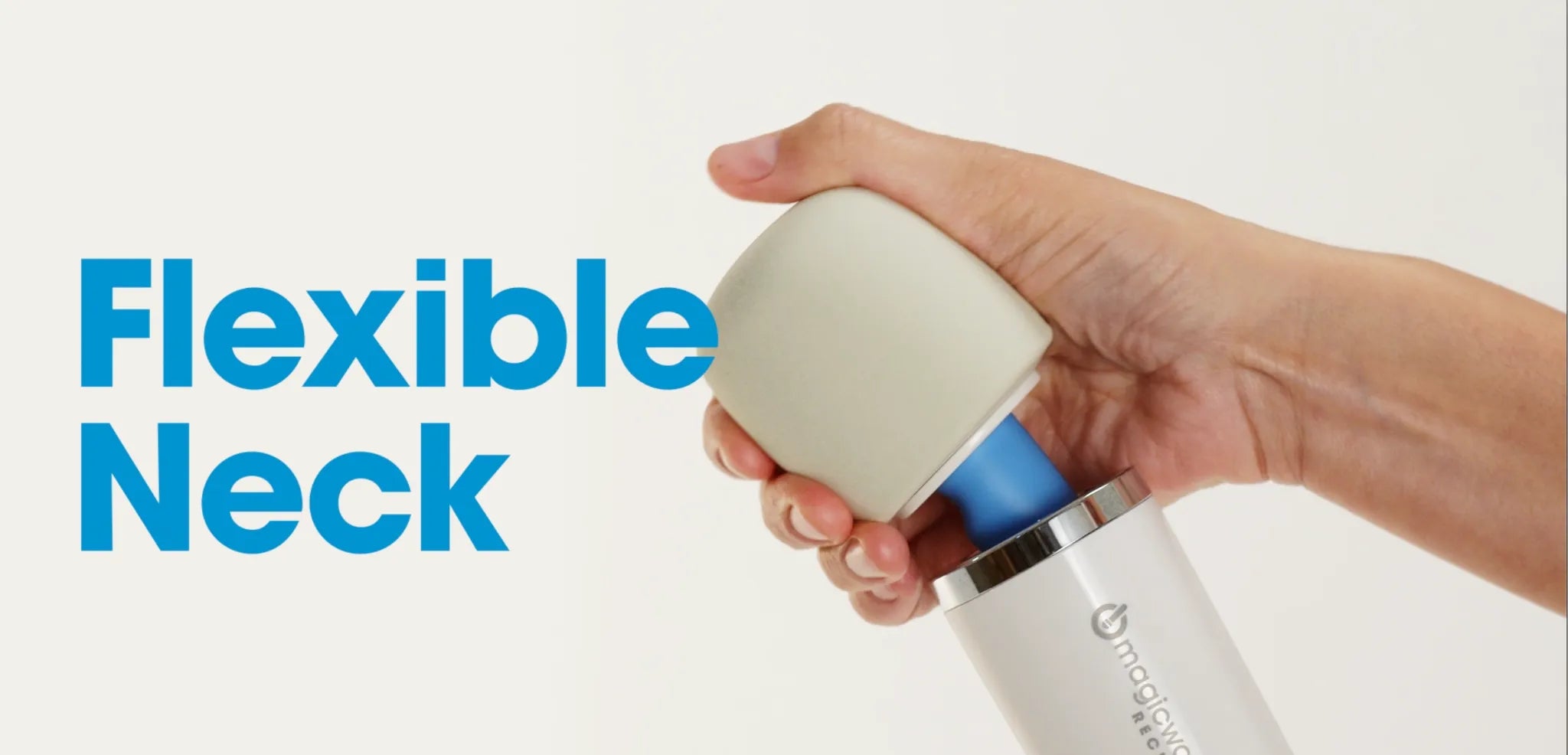 Flexible neck of the Magic Wand Rechargeable shown in use