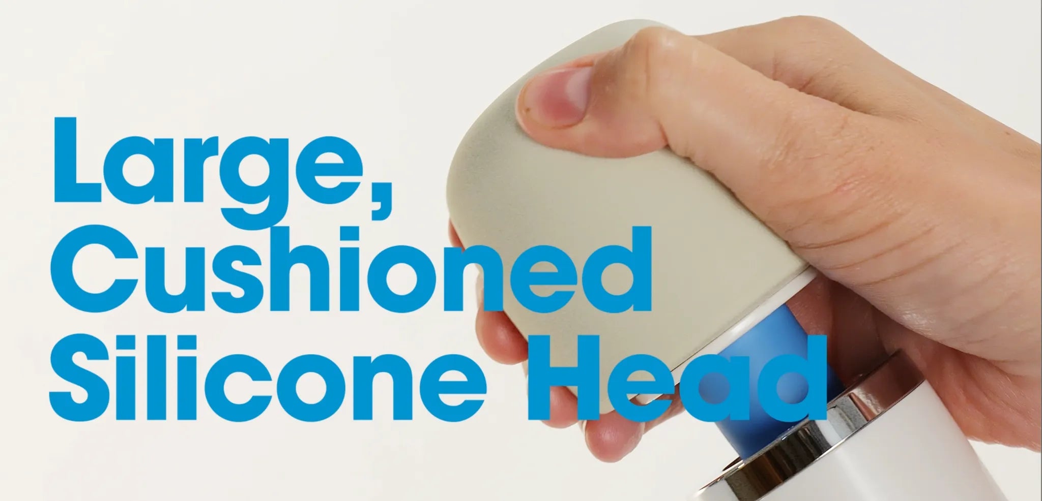Close-up of the Magic Wand Rechargeable with its large, cushioned silicone head